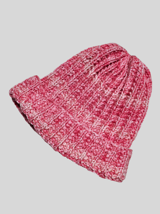 Handgestrickte Kindermütze im Patentmuster aus Merinowolle - Farbenspiel - Luna's Kreativwerkstatt