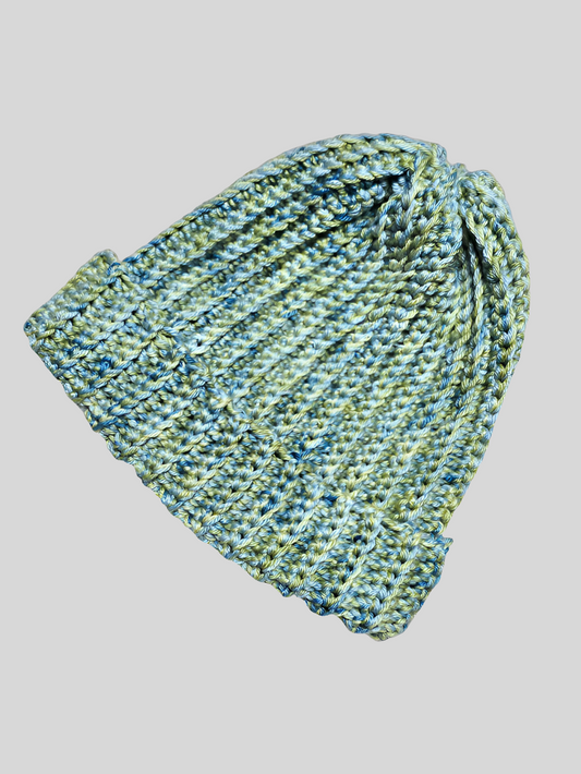 Handgestrickte Babymütze im Patentmuster aus Merinowolle - Farbenspiel - Luna's Kreativwerkstatt