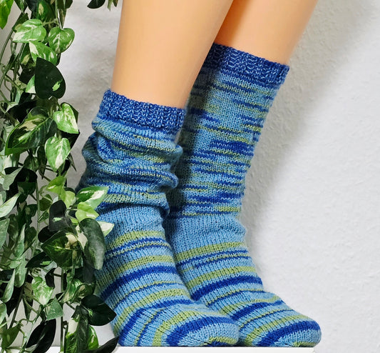 Handgestrickte Socken Nordlicht Gr. 44/45