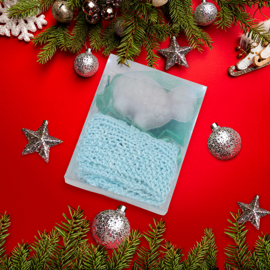 Geschenkset Seifenläppchen und Schafmilchseife