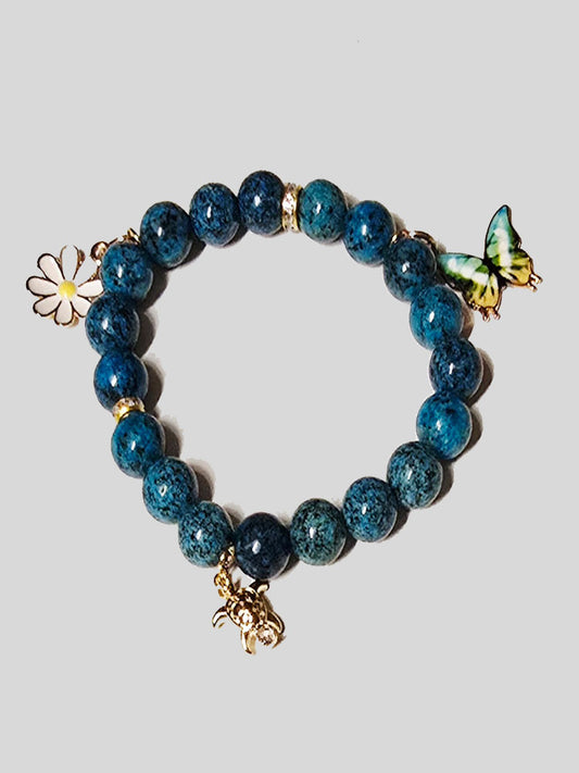 Handgefertigtes Jaspis-Perlenarmband