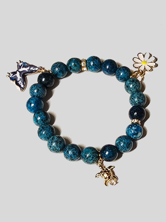 Handgefertigtes Jaspis-Perlenarmband