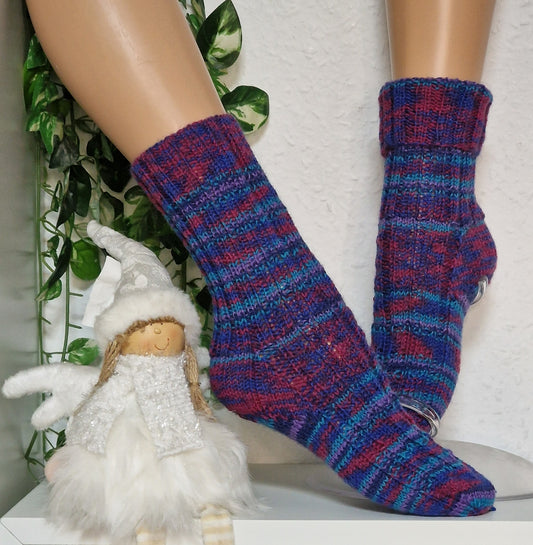 Handgestrickte Kindersocken Blue Gr. 34/35