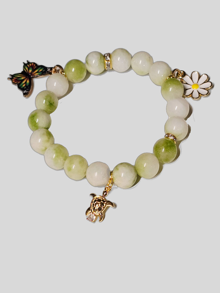 Handgefertigtes Peridot-Perlenarmband
