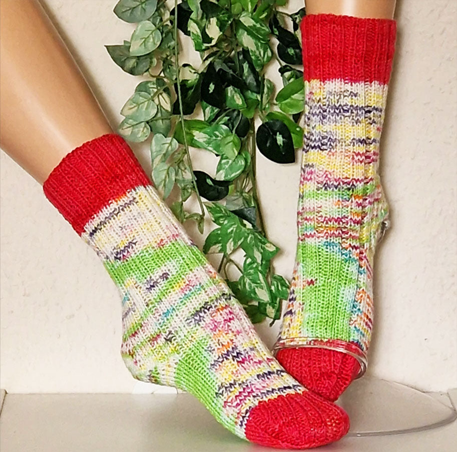 Handgestrickte Socken Confetti Gr. 36/37