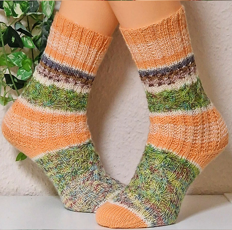 Handgestrickte Socken Naranja Gr. 40/41