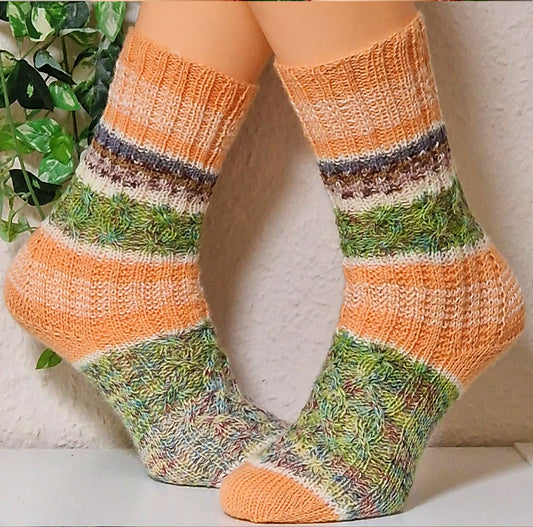 Handgestrickte Socken Naranja Gr. 40/41