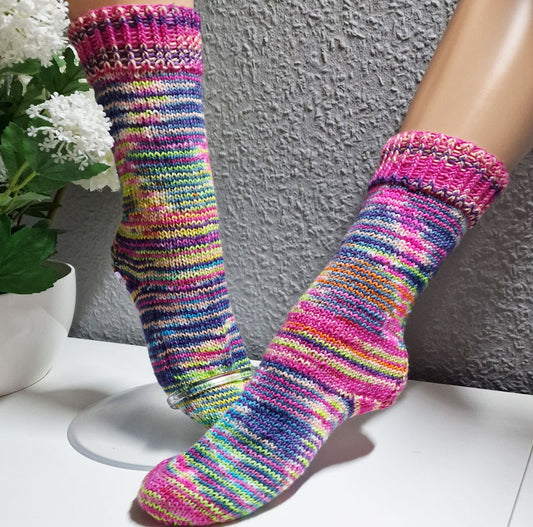 Handgestrickte Socken Multi Color Gr. 36/37