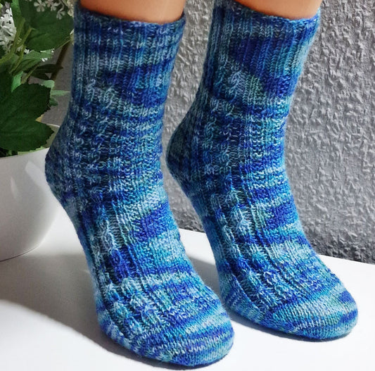 Handgestrickte Socken Hairbands Gr. 40/41
