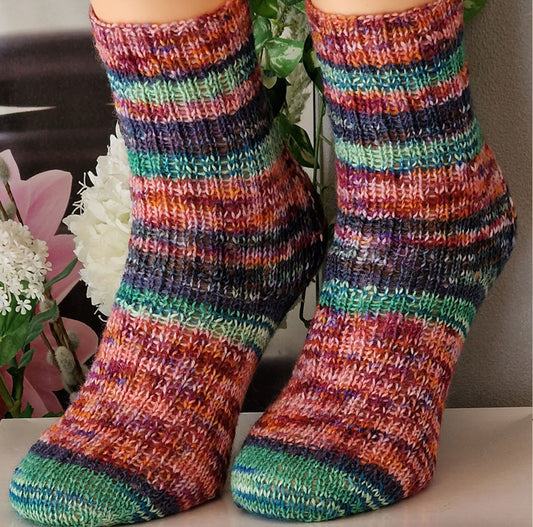 Handgestrickte Socken Stripes Gr. 40/41