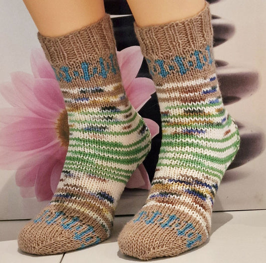 Handgestrickte Socken Wandersmann 6-fach Gr. 40/41