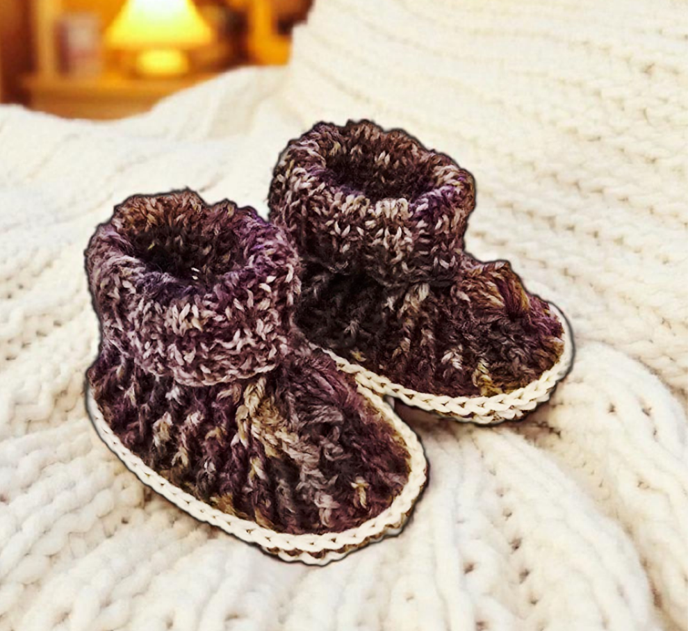 Meliert Baby-Booties