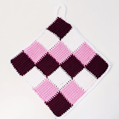 Gehäkelter Topflappen Entrelac