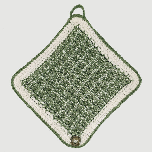 Gehäkelter Topflappen in Waffelmuster