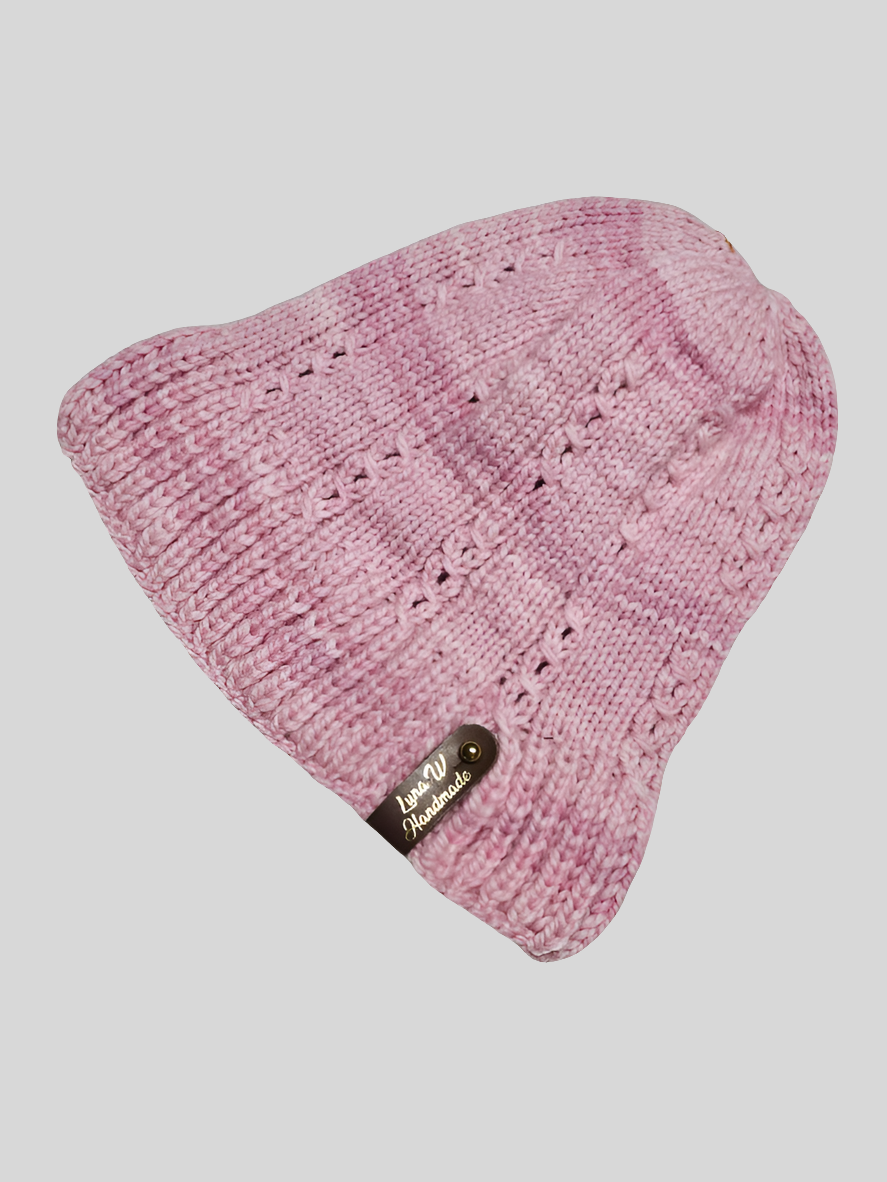 Handgestrickte Mütze aus Merino und Yakwolle