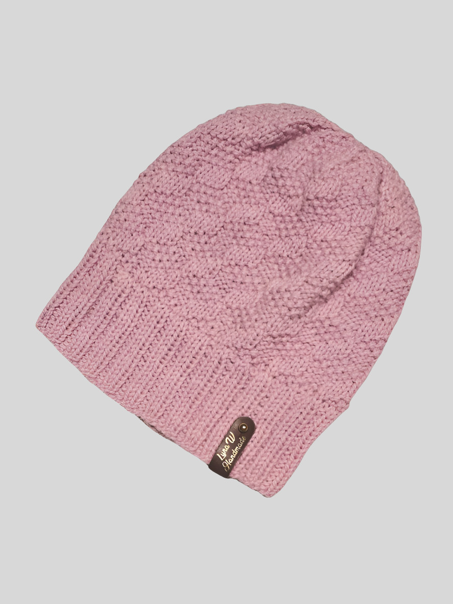 Handgestrickte Mütze aus Merino und Yakwolle