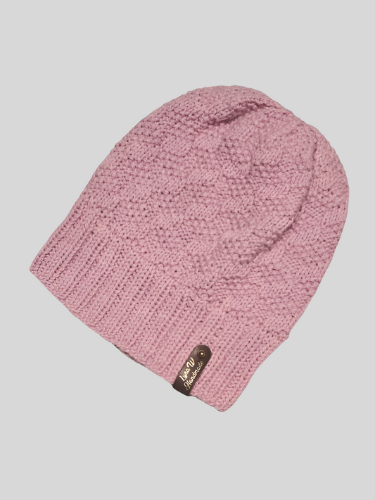 Handgestrickte Mütze aus Merino und Yakwolle