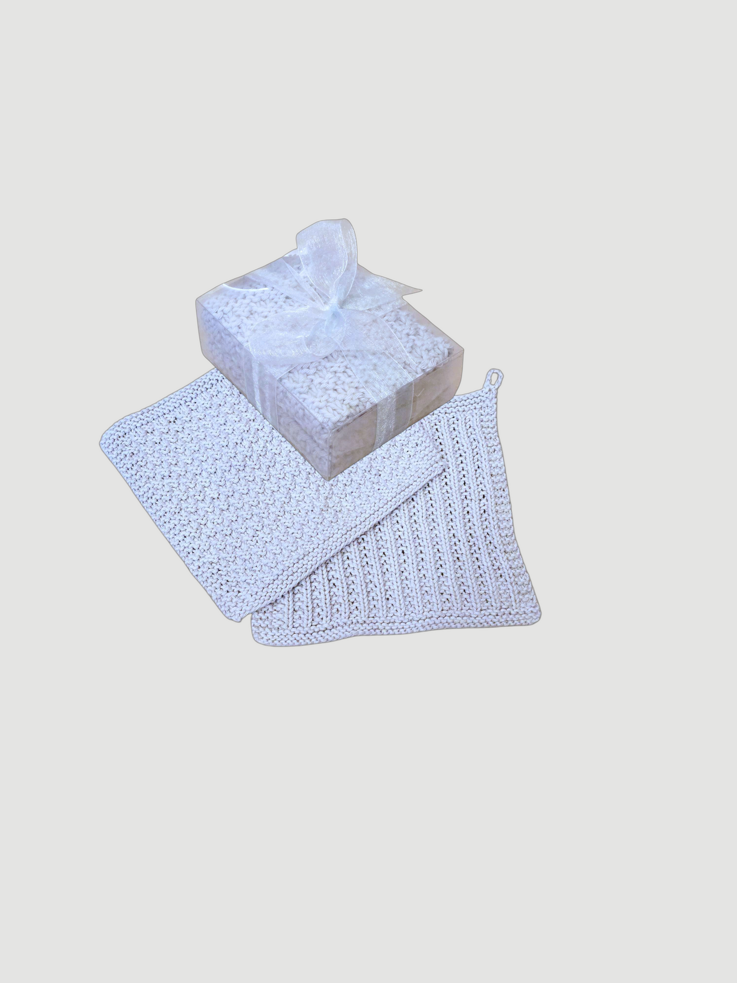 2er Waschlappen in Babyblau