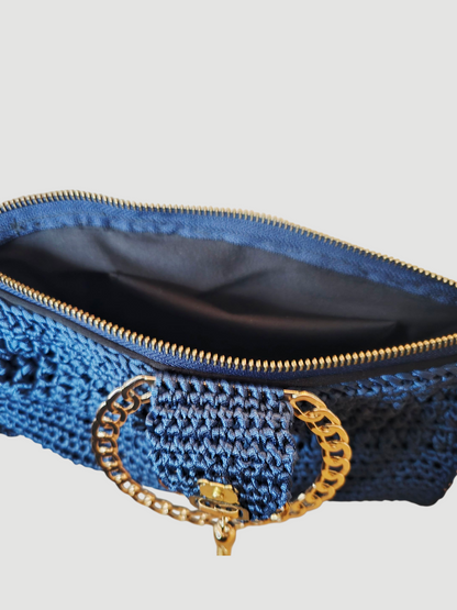 Gehäkelte Handtasche Blue Chic