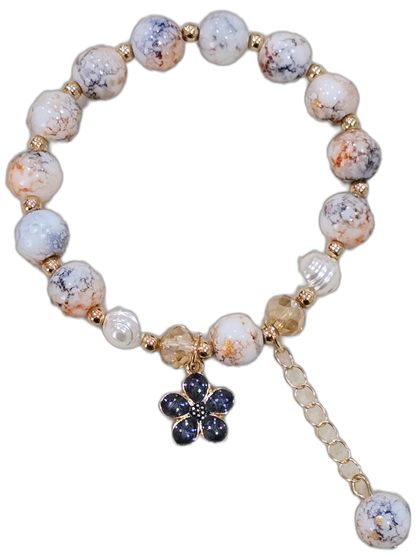 Buntglas-Perlenarmband