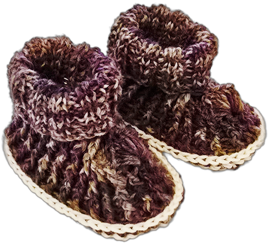 Meliert Baby-Booties