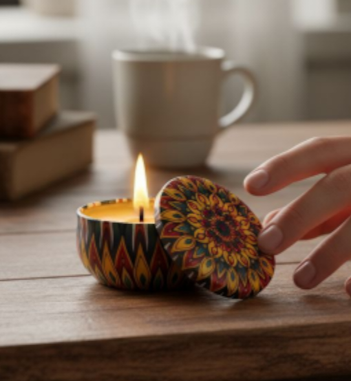 Duftkerze im Tiegelchen