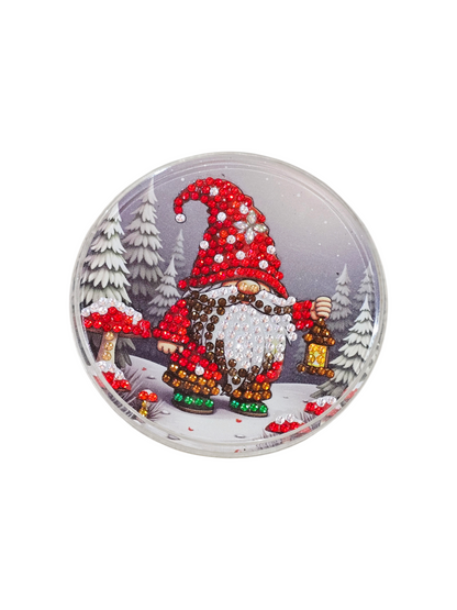 Weihnachtlicher Acryl-Untersetzer Wichtel