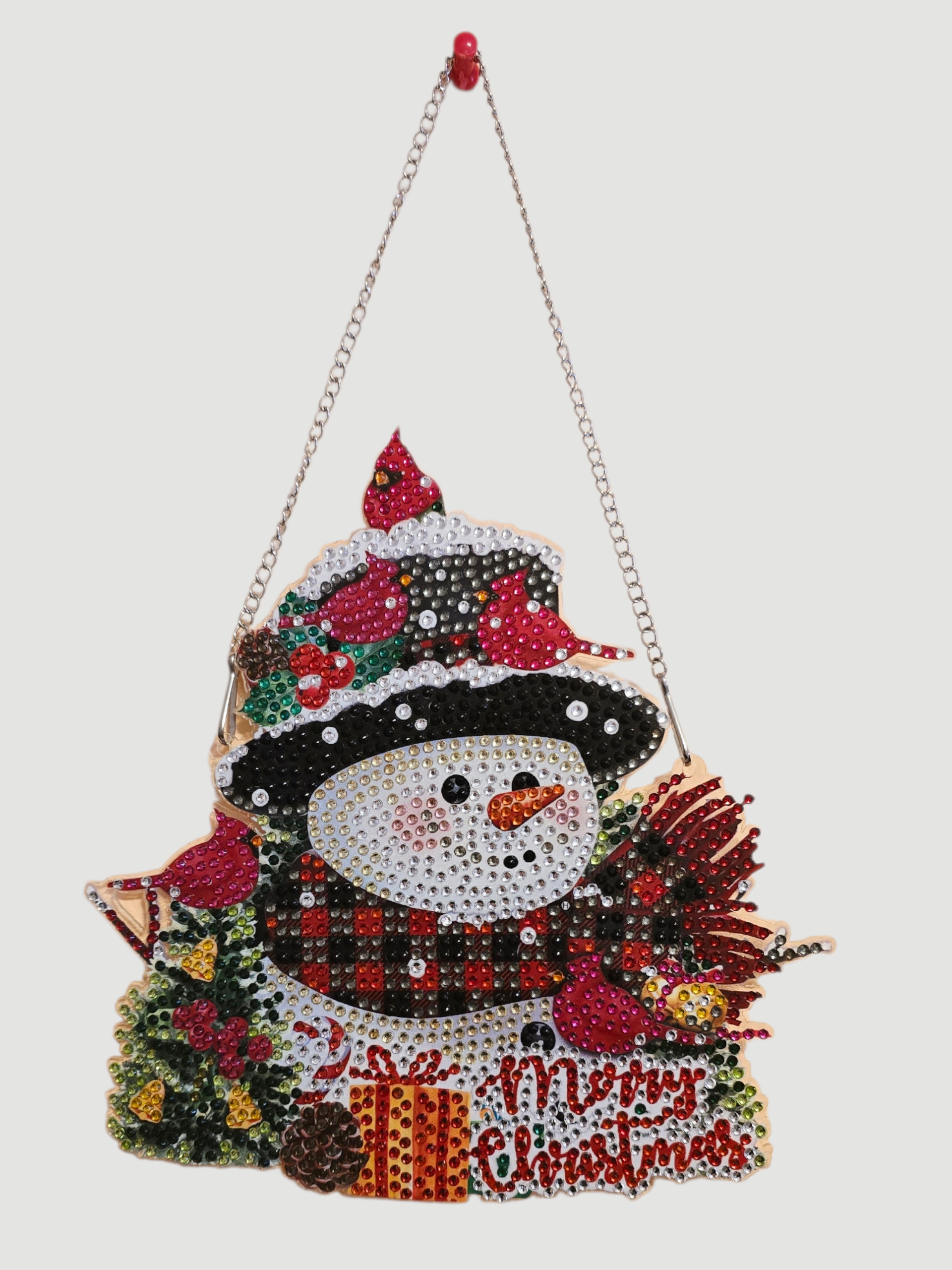 Schneemann mit Strass Diamond Arts Fensterbild - Farbenspiel - Luna's Kreativwerkstatt