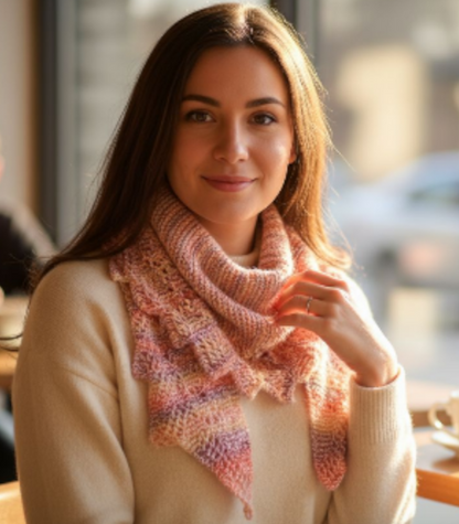 Mohair-Cashmere-Schal Sunset