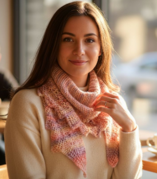 Mohair-Cashmere-Schal Sunset