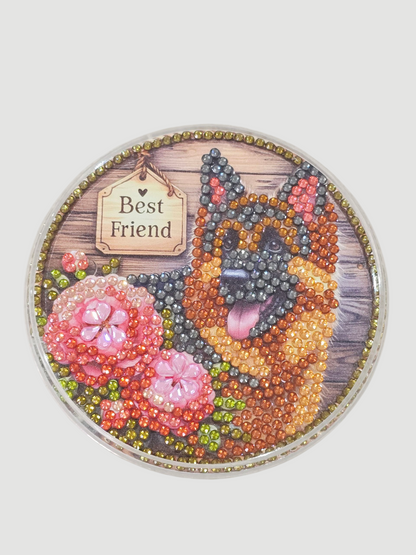 Untersetzer mit Hundemotiv