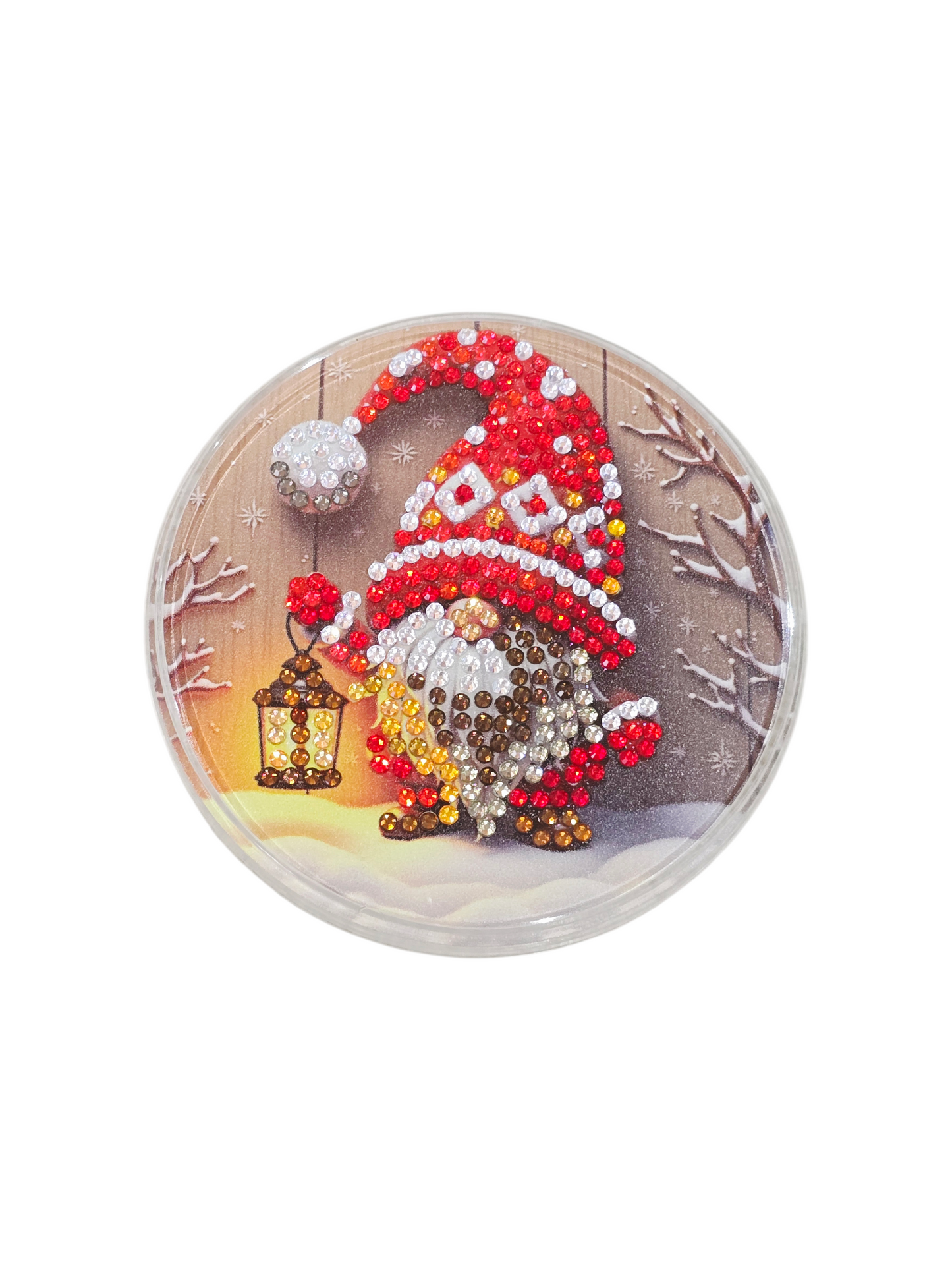 Weihnachtlicher Acryl-Untersetzer Wichtel