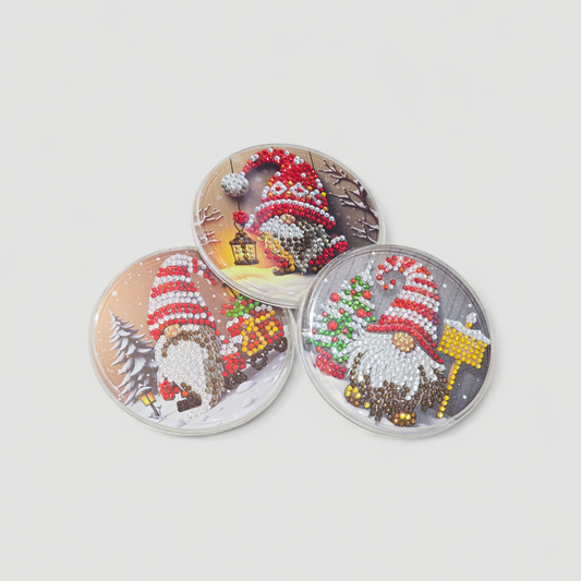 Weihnachtlicher Acryl-Untersetzer Wichtel