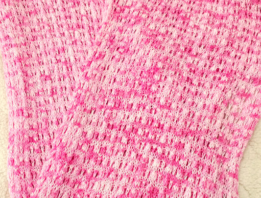 Handgestrickter Sommerschal „Rosé am Meer“