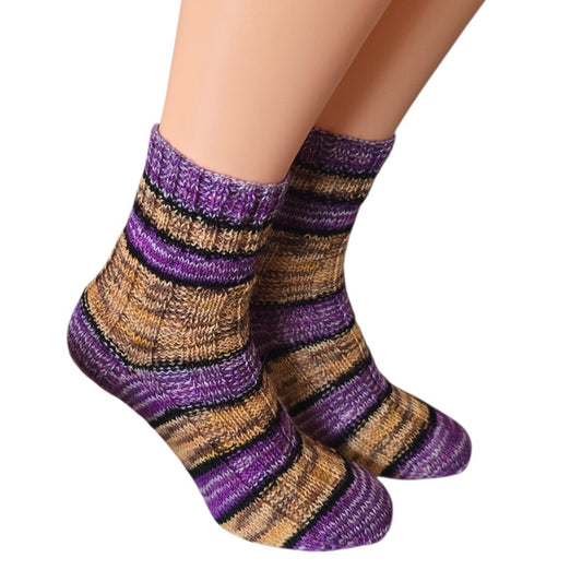 Handgestrickte Socken "Cleopatra" Gr. 40/41 - Farbenspiel - Luna's Kreativwerkstatt