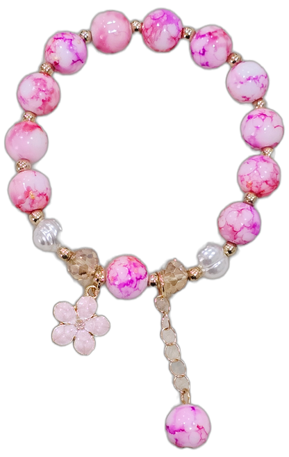 Buntglas-Perlenarmband