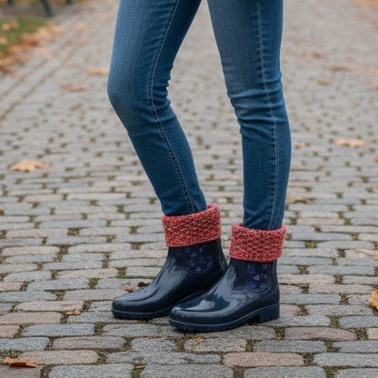 Boot Cuffs für Gummistiefeletten - Farbenspiel - Luna's Kreativwerkstatt