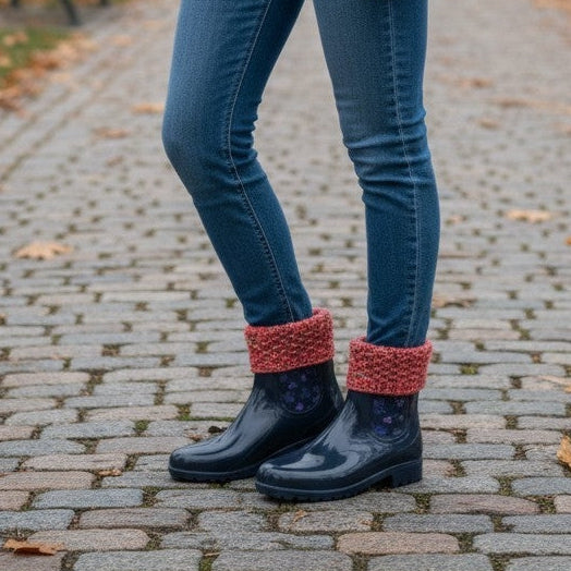 Boot Cuffs für Gummistiefeletten - Farbenspiel - Luna's Kreativwerkstatt