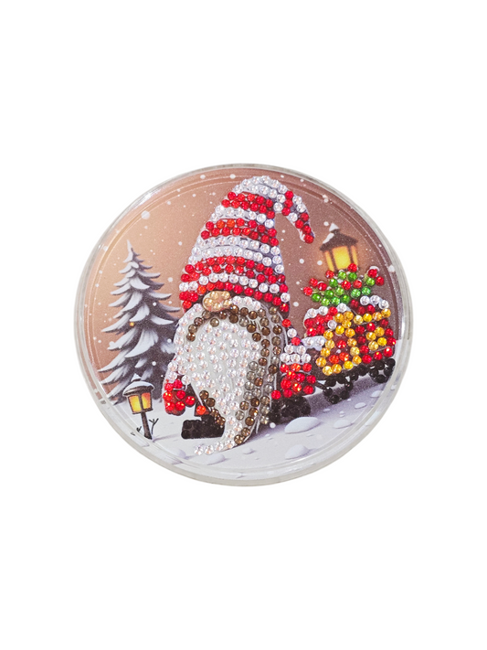 Weihnachtlicher Acryl-Untersetzer Wichtel