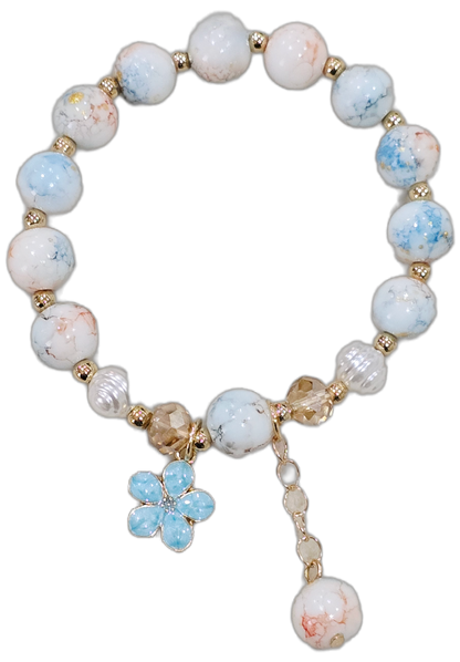 Buntglas-Perlenarmband