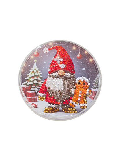 Weihnachtlicher Acryl-Untersetzer Wichtel