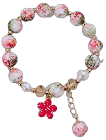 Buntglas-Perlenarmband