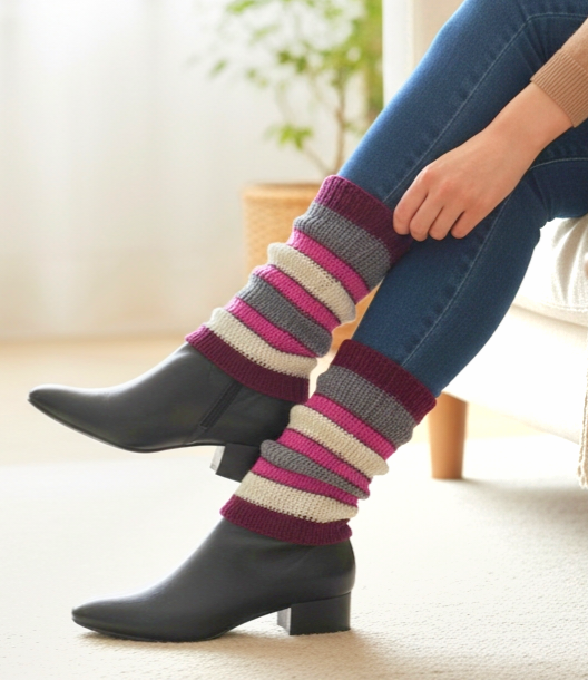 Handgestrickte Stulpen - Farbenspiel - Luna's Kreativwerkstatt