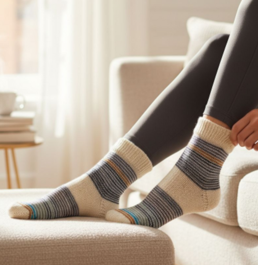 Handgestrickte Socken "Hüttenzauber" 40/41